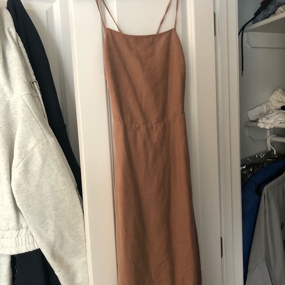 Taupe Pink Wilfred Cross Back Dress - Picture 1 of 3